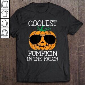 Coolest Pumpkin In The Patch Halloween T-Shirt, Funny Fall Graphic Unisex Tee 81